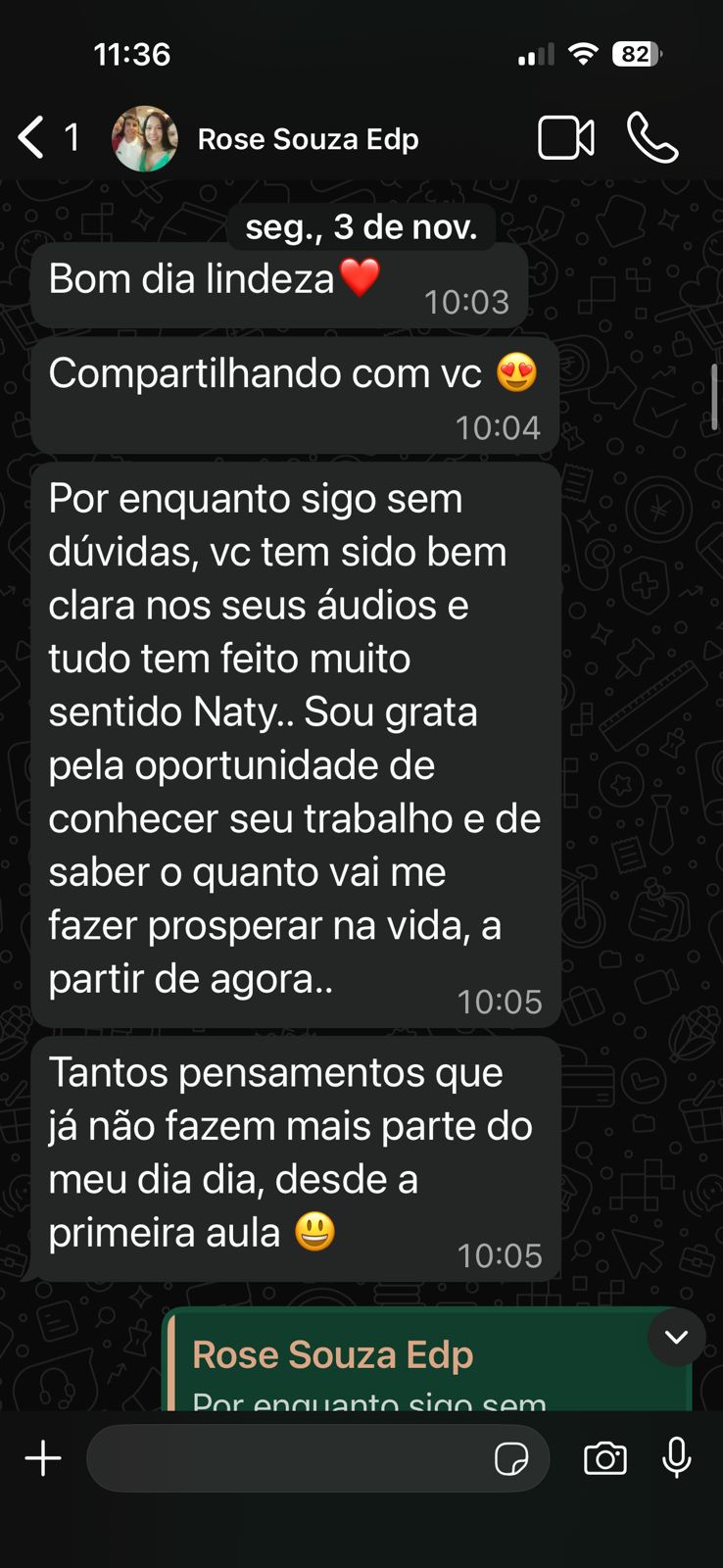 Depoimento WhatsApp 1