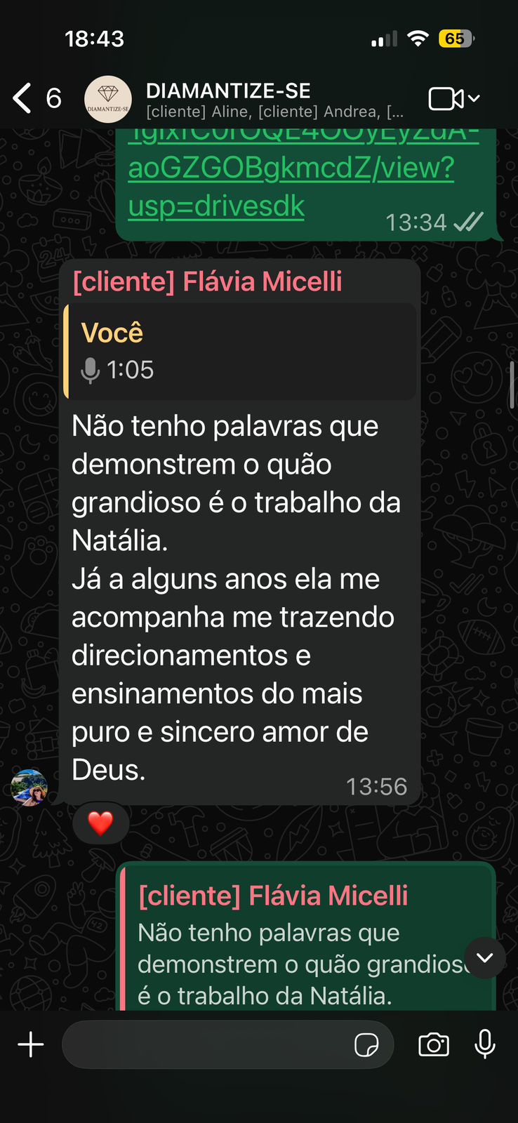 Depoimento WhatsApp 1